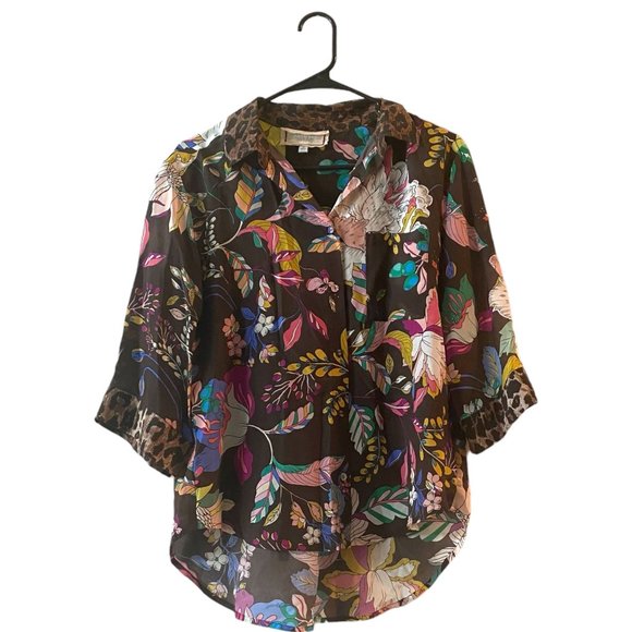 Johnny Was Tops - Johnny Was Workshop ARABELLA BOXY SILK SHIRT XS